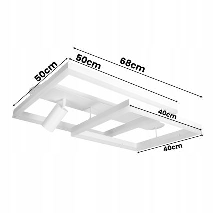 LED Stropní svítidlo LED/38W/230V + 1xGU10/30W bílá