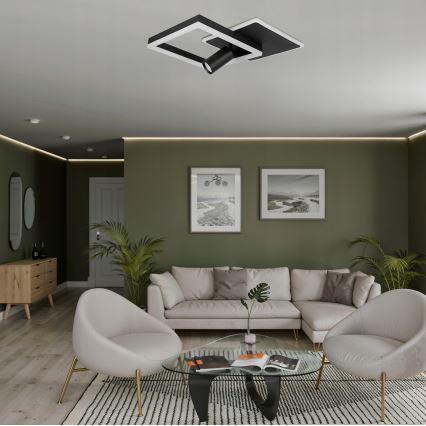 LED Stropní svítidlo LED/38W/230V + 1xGU10/30W černá