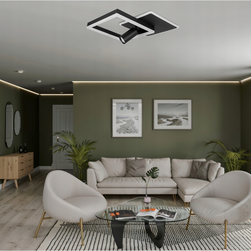 LED Stropní svítidlo LED/38W/230V + 1xGU10/30W černá