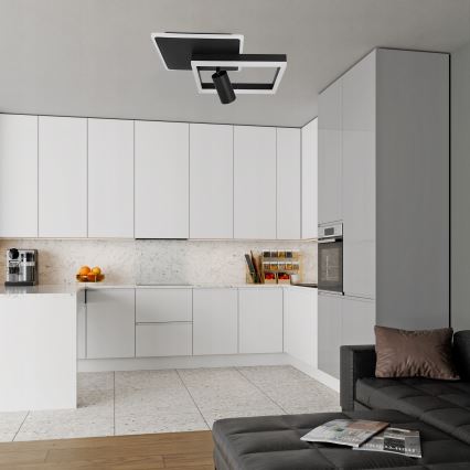 LED Stropní svítidlo LED/38W/230V + 1xGU10/30W černá