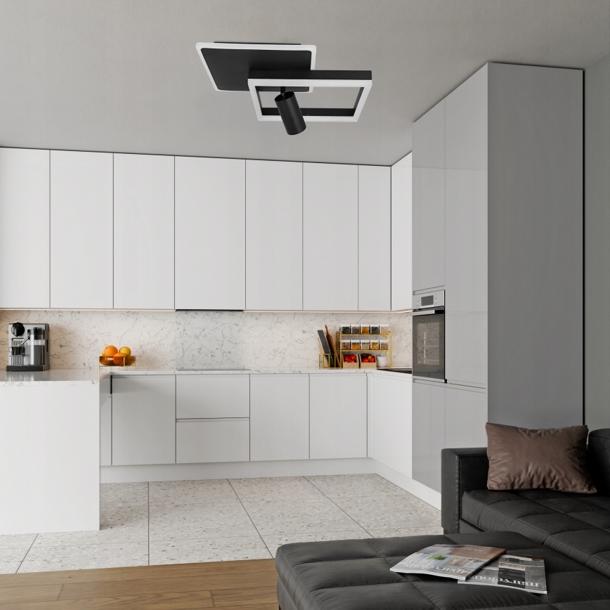 LED Stropní svítidlo LED/38W/230V + 1xGU10/30W černá