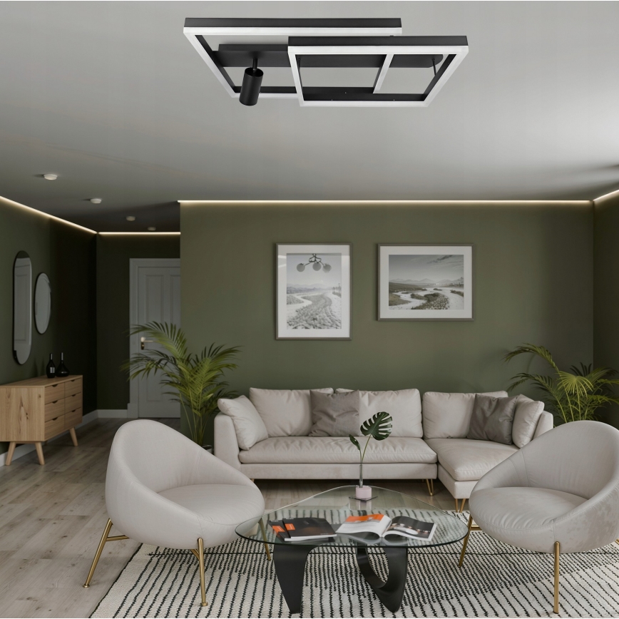 LED Stropní svítidlo LED/38W/230V + 1xGU10/30W černá