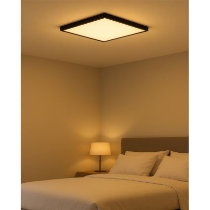 LED Stropní svítidlo LED/40W/230V 3000/4000/6500K 50x50 cm černá