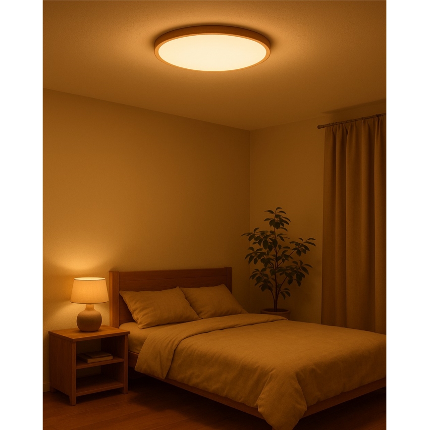 LED Stropní svítidlo LED/40W/230V 3000/4000/6500K pr. 50 cm béžová