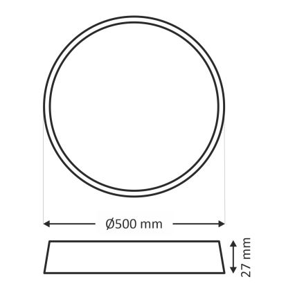 LED Stropní svítidlo LED/40W/230V 3000/4000/6500K pr. 50 cm béžová