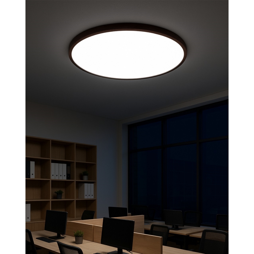 LED Stropní svítidlo LED/40W/230V 3000/4000/6500K pr. 50 cm hnědá