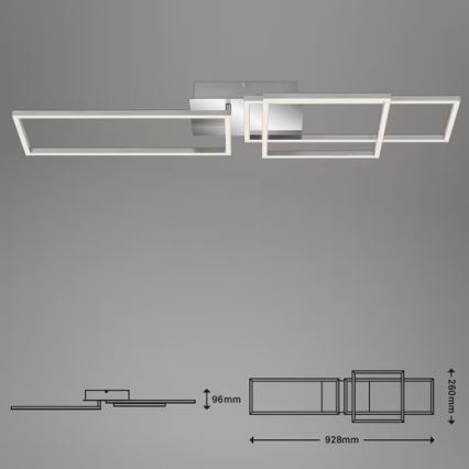 LED Stropní svítidlo LED/42W/230V 3000K matný chrom