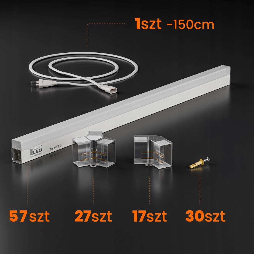 LED Stropní svítidlo HEXAGON LED/456W/85-265V 4000K 522x298 cm CRI 90 IP54 bílá