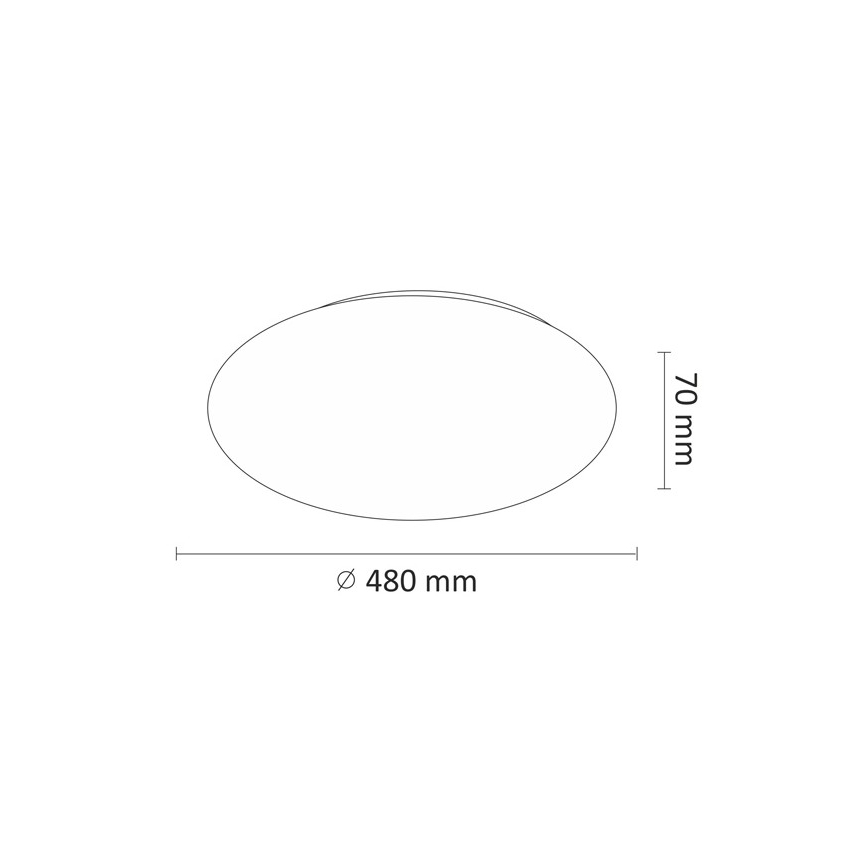 LED Stropní svítidlo LED/45W/230V 3000K/4000K/6400K pr. 48 cm bílá