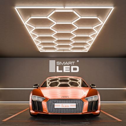 LED Stropní svítidlo HEXAGON LED/696W/85-265V 4000K 484x243 cm CRI 90 IP44 bílá