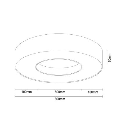 LED Stropní svítidlo LED/80W/230V 3000/4000/6500K pr. 80 cm bílá