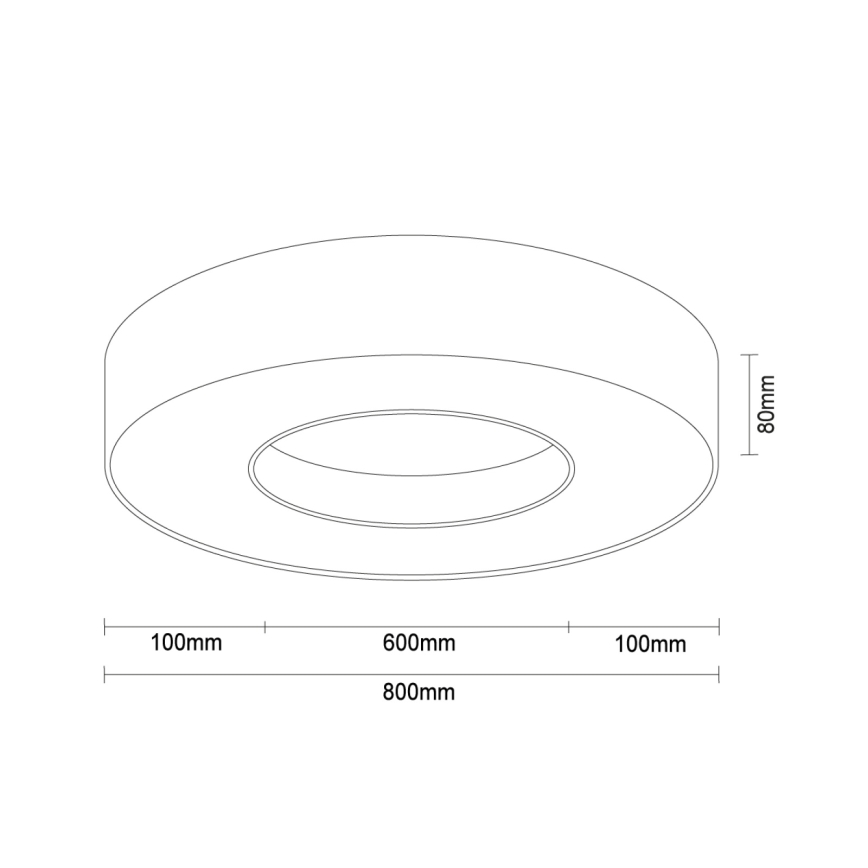 LED Stropní svítidlo LED/80W/230V 3000/4000/6500K pr. 80 cm bílá