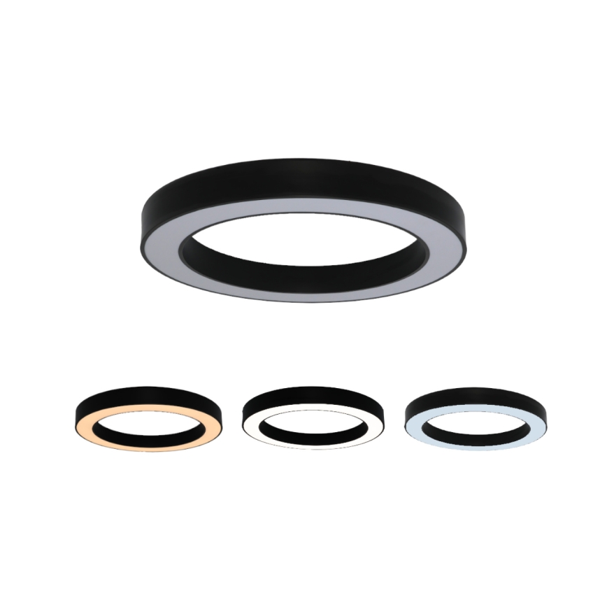 LED Stropní svítidlo LED/80W/230V 3000/4000/6500K pr. 80 cm černá