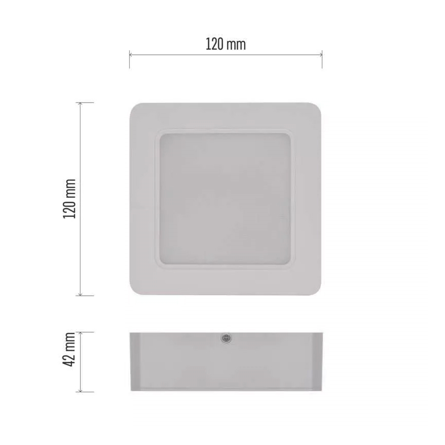 LED Stropní svítidlo LED/9W/230V 12x12 cm bílá
