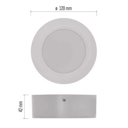 LED Stropní svítidlo LED/9W/230V pr. 12 cm bílá