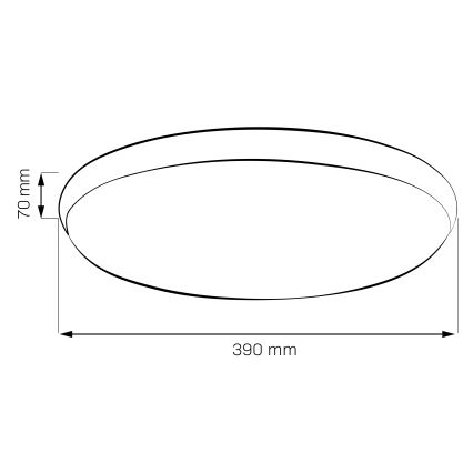 LED Stropní svítidlo LIBRA LED/24W/230V 4000K pr. 39 cm černá