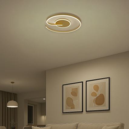 LED Stropní svítidlo LORENZO LED/22W/230V pr. 50 cm zlatá