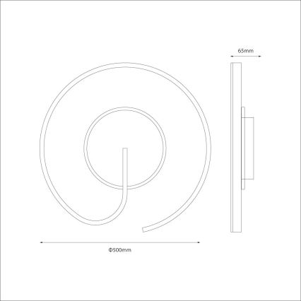 LED Stropní svítidlo LORENZO LED/22W/230V pr. 50 cm zlatá