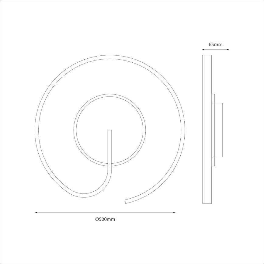 LED Stropní svítidlo LORENZO LED/22W/230V pr. 50 cm zlatá