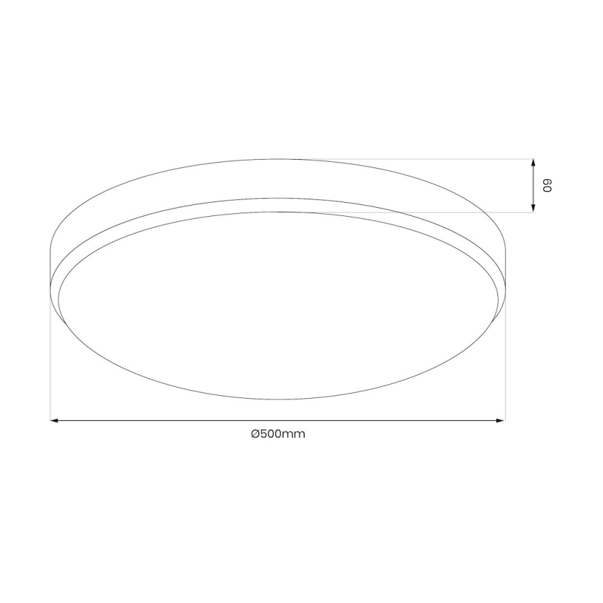 LED Stropní svítidlo MAYA LED/36W/230V pr. 50 cm černá