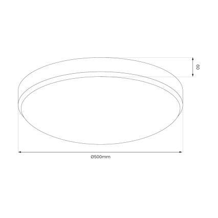 LED Stropní svítidlo MAYA LED/36W/230V pr. 50 cm lesklý chrom
