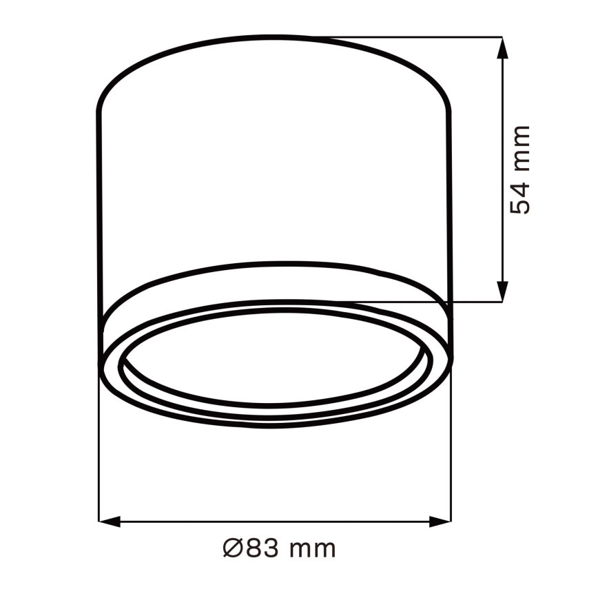 LED Stropní svítidlo MIRELLA 1xGX53/6W/230V černá