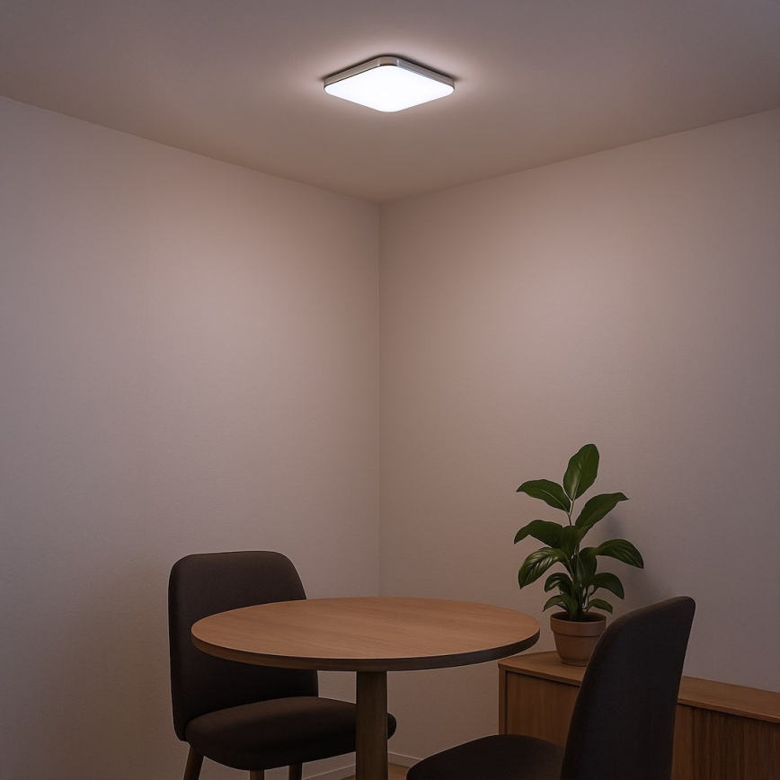 LED Stropní svítidlo NEMO LED/11W/230V 26x26 cm lesklý chrom