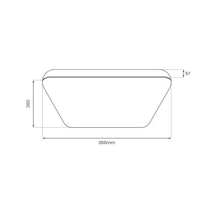 LED Stropní svítidlo NEMO LED/11W/230V 26x26 cm lesklý chrom