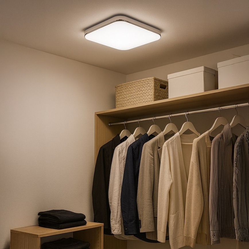 LED Stropní svítidlo NEMO LED/36W/230V 50x50 cm lesklý chrom