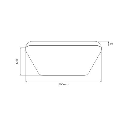 LED Stropní svítidlo NEMO LED/36W/230V 50x50 cm lesklý chrom