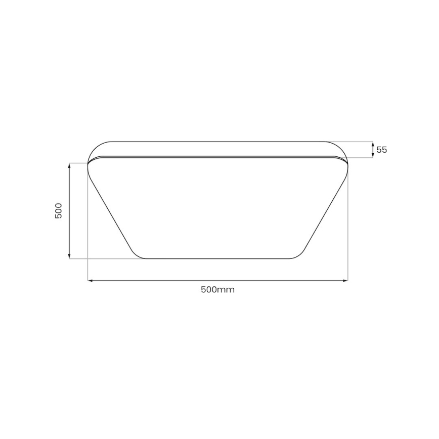 LED Stropní svítidlo NEMO LED/36W/230V 50x50 cm lesklý chrom