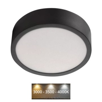 LED Stropní svítidlo NEXXO LED/12,5W/230V 3000/3500/4000K pr. 17 cm černá