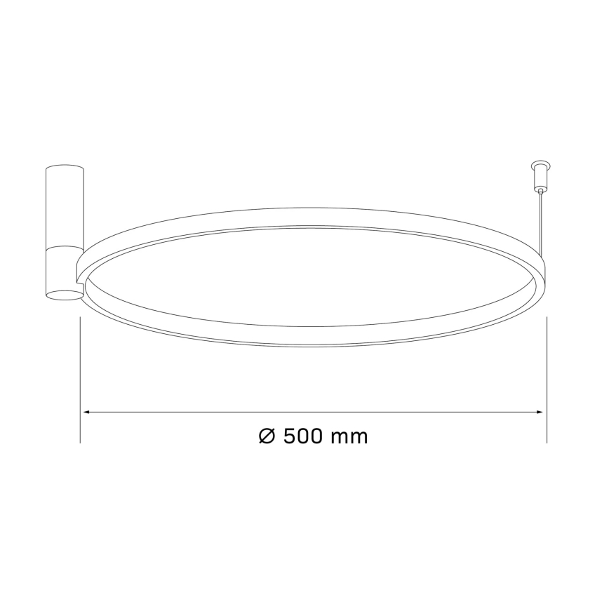LED Stropní svítidlo NOEMI LED/20W/230V 4000K pr. 50 cm matný chrom