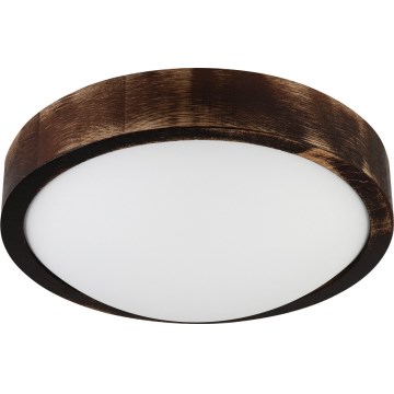 LED Stropní svítidlo OAK SLIM LED/20W/230V 4000K pr. 27 cm dub/tmavě hnědá