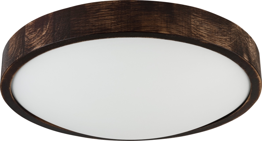 LED Stropní svítidlo OAK SLIM LED/36W/230V 4000K pr. 37 cm dub/tmavě hnědá