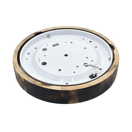 LED Stropní svítidlo OAK SMOKY SLIM LED/20W/230V 4000K pr. 27 cm dub/tmavě hnědá