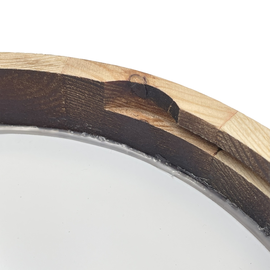 LED Stropní svítidlo OAK SMOKY SLIM LED/20W/230V 4000K pr. 27 cm dub/tmavě hnědá