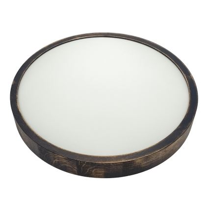 LED Stropní svítidlo OAK SMOKY SLIM LED/36W/230V 4000K pr. 37 cm dub/tmavě hnědá