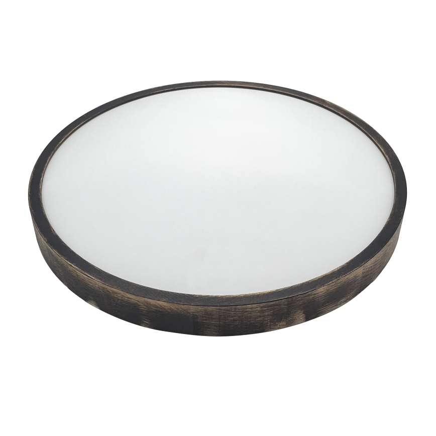 LED Stropní svítidlo OAK SMOKY SLIM LED/36W/230V 4000K pr. 47 cm dub/tmavě hnědá