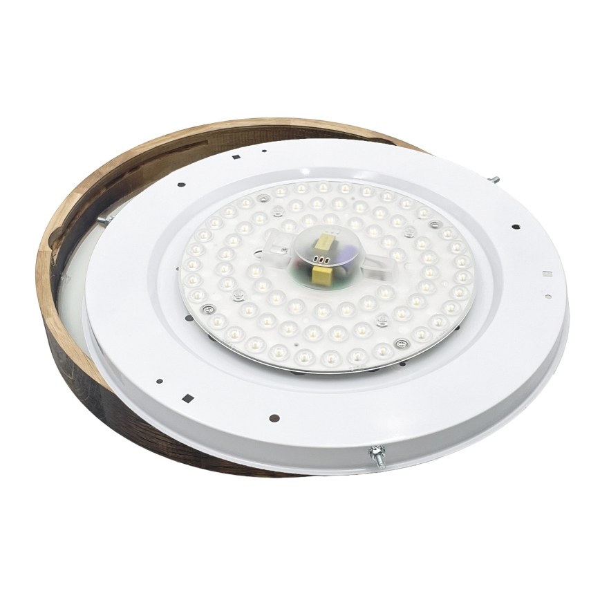 LED Stropní svítidlo OAK SMOKY SLIM LED/36W/230V 4000K pr. 47 cm dub/tmavě hnědá