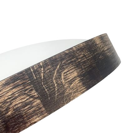 LED Stropní svítidlo OAK SMOKY SLIM LED/36W/230V 4000K pr. 47 cm dub/tmavě hnědá