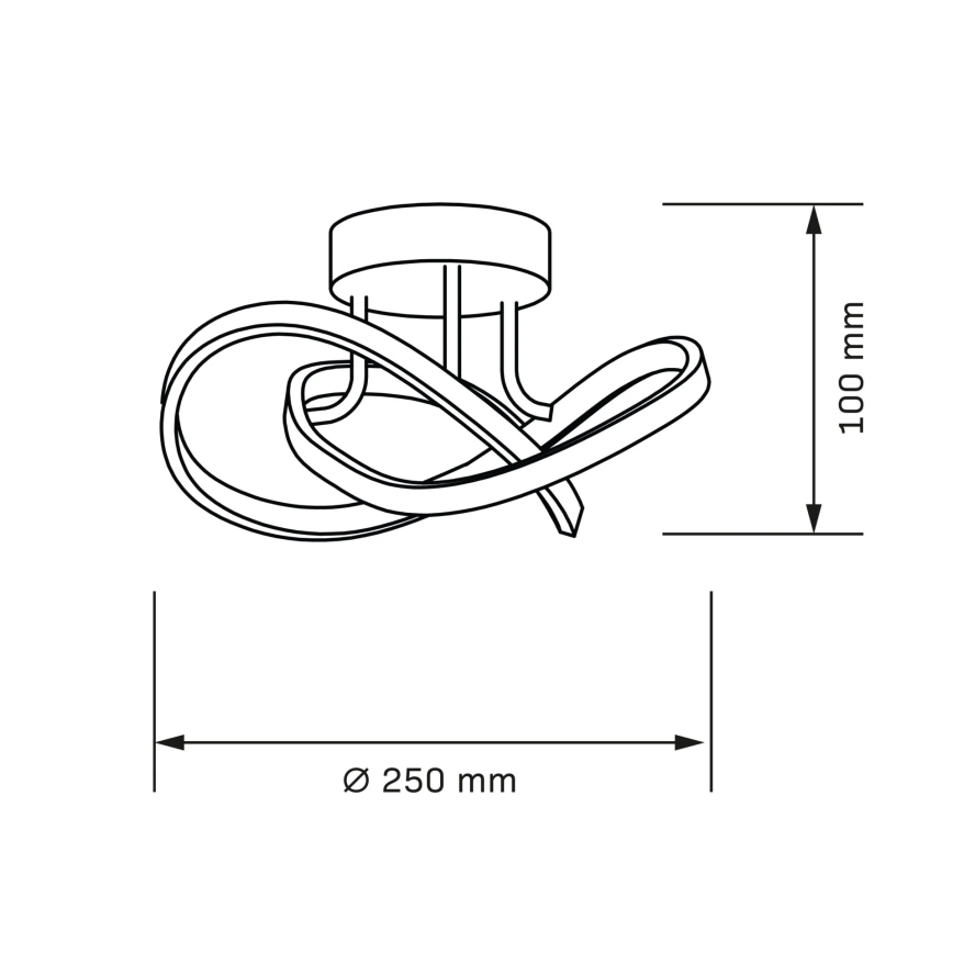 LED Stropní svítidlo OSKAR LED/15W/230V pr. 25 cm černá