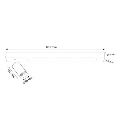 LED Stropní svítidlo PARIS LED/24W/230V + 1xGU10/10W černá