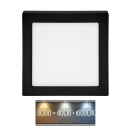 LED Stropní svítidlo RAFA LED/12W/230V 3000/4000/6000K 17x17 cm černá