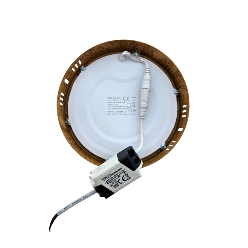 LED Stropní svítidlo RING LED/12W/230V 4200K pr. 16 cm hnědá