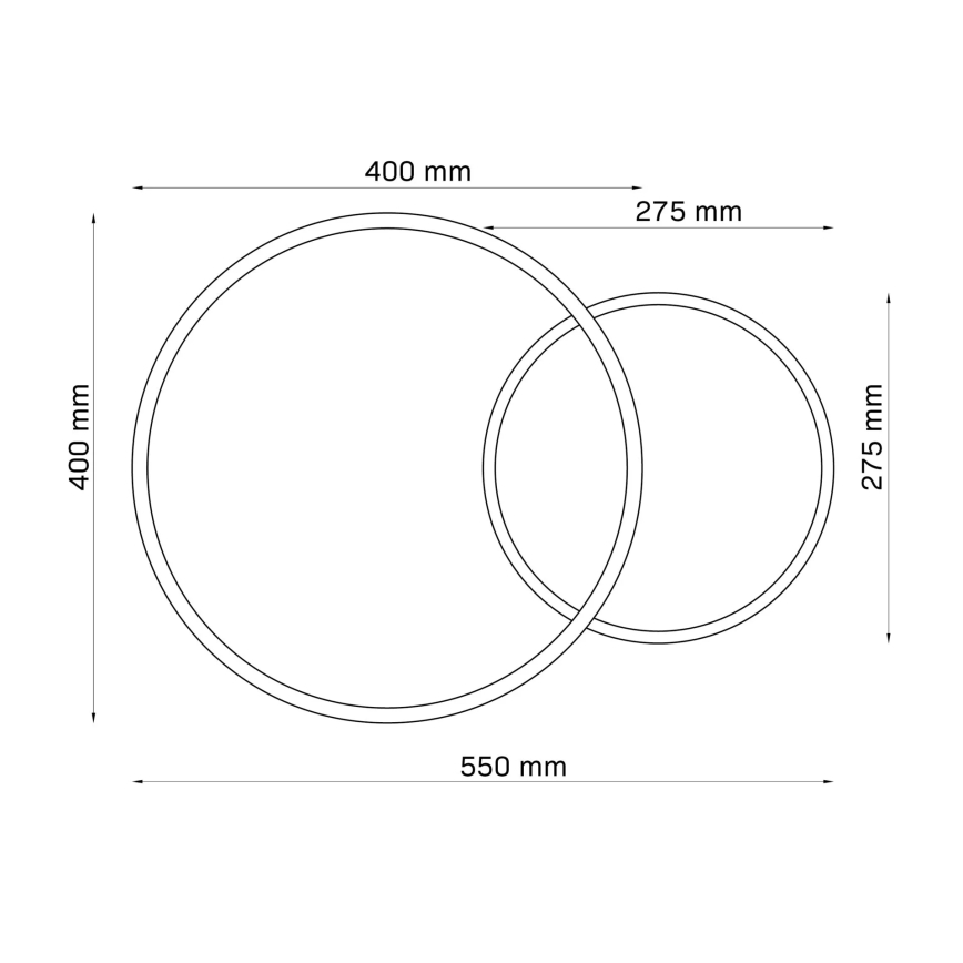 LED Stropní svítidlo ROMAN LED/33W/230V 4000K černá