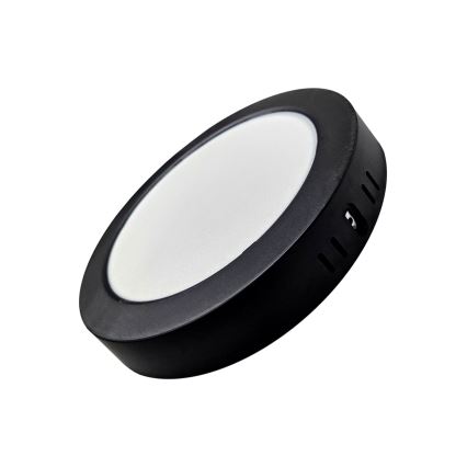 LED Stropní svítidlo ROUND LED/18W/230V 4000K pr. 21,7 cm černá