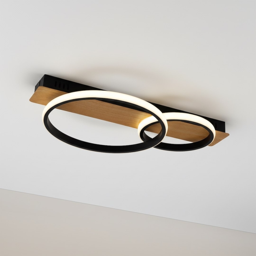 LED Stropní svítidlo ROWENA LED/14W/230V černá/hnědá