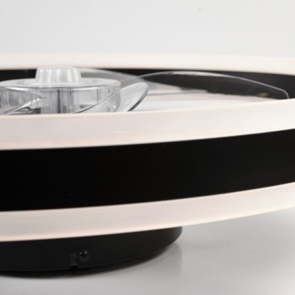 LED Stmívatelné stropní svítidlo s ventilátorem APOLLO LED/38W/230V černá + dálkové ovládání
