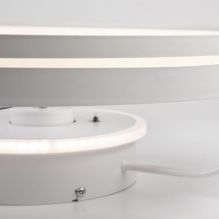 LED Stmívatelné stropní svítidlo s ventilátorem FARGO LED/37W/230V bílá + dálkové ovládání